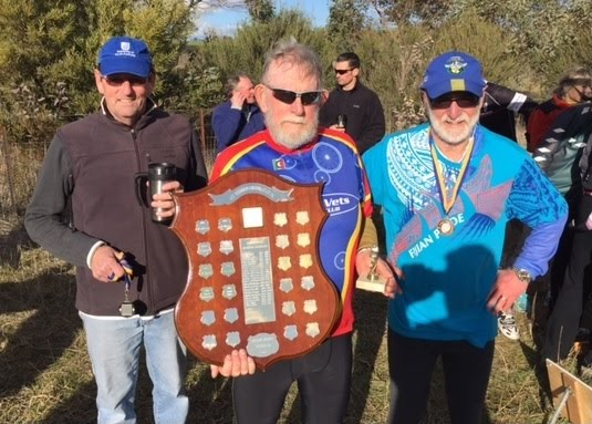 Race winner Nick Boylan (2nd), Paul Robey (1st), Tony Weir (3rd)